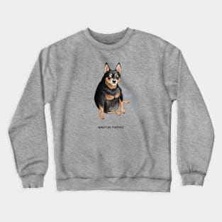 chonky miniature pinscher dog Crewneck Sweatshirt